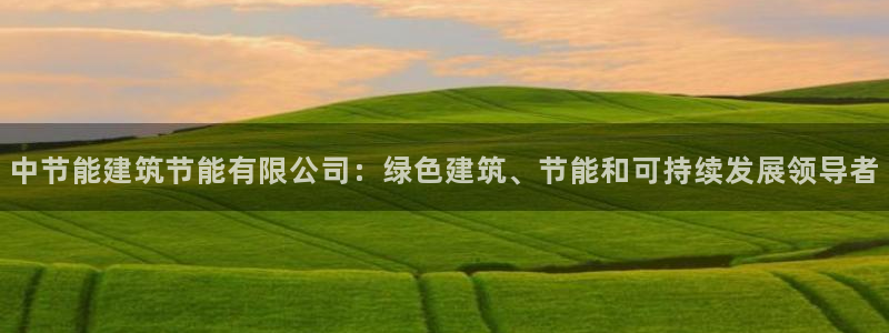 e尊国际娱乐官网下载：中节能建筑节能有限公司：绿色建筑、节能和可持续发展领导者