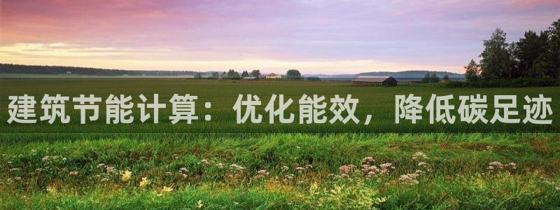 e尊国际官网app：建筑节能计算：优化能效，降低碳足迹