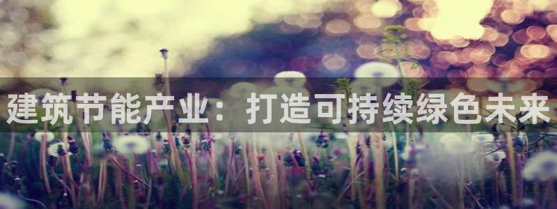 e尊国际是个黑网：建筑节能产业：打造可持续绿色未来
