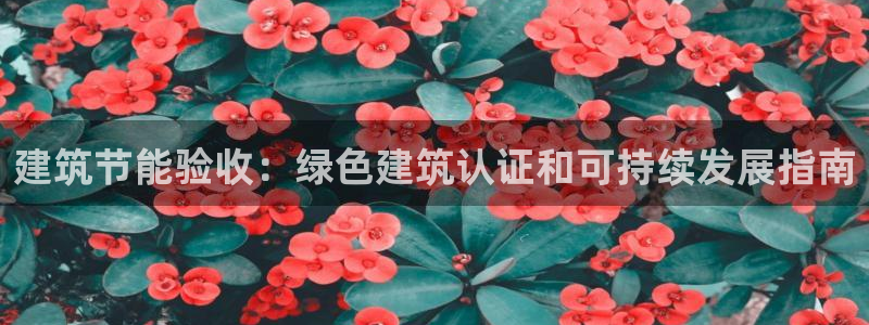 e尊国际娱乐官网地址：建筑节能验收：绿色建筑认证和可持续发展指南