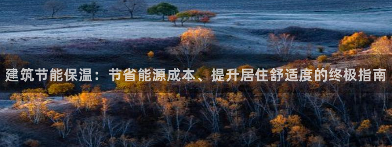 e尊国际官网app：建筑节能保温：节省能源成本、提升居住舒适度的终极指南