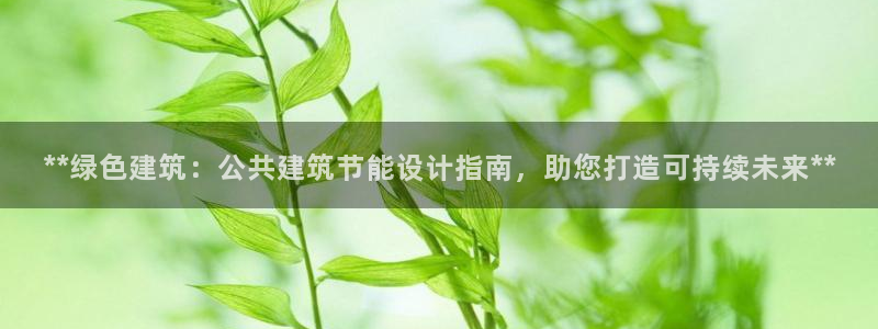 e尊国际官方网站：**绿色建筑：公共建筑节能设计指南，助您打造可持续未来**