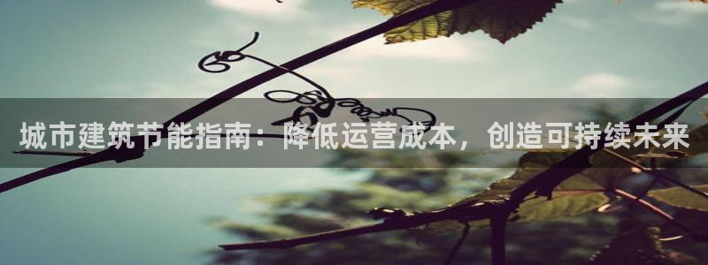e尊国际的手机登录网站：城市建筑节能指南：降低运营成本，创造可持续未来