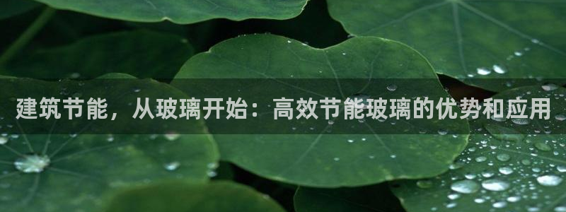 e尊国际娱乐官网下载：建筑节能，从玻璃开始：高效节能玻璃的优势和应用