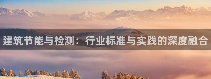 e尊国际平台：建筑节能与检测：行业标准与实践的深度融合