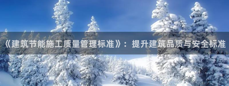 e尊国际地址：《建筑节能施工质量管理标准》：提升建筑品质与安全标准