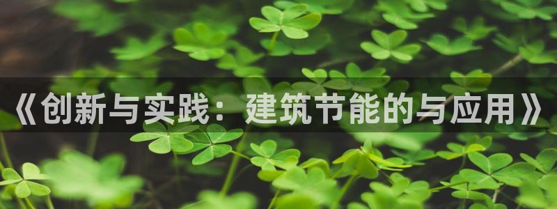 e尊国际官网：《创新与实践：建筑节能的与应用》